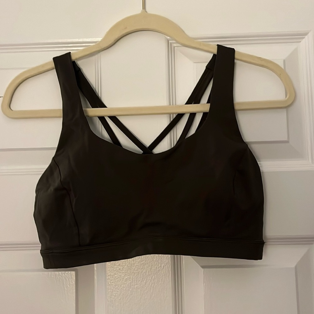 Free to Be Serene Olive Sports Bra 8